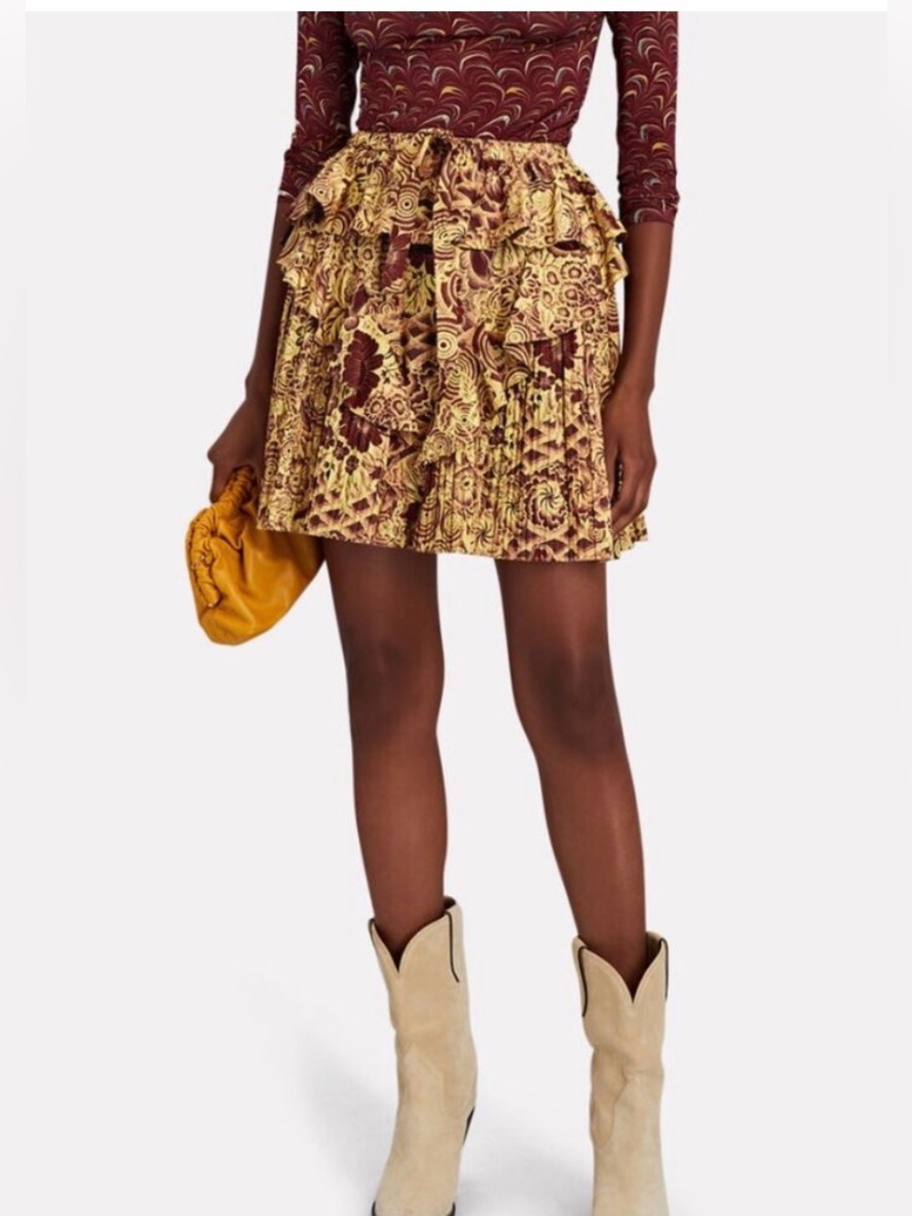 NWT Ulla Johnson Sigrid Skirt Amber Size 10